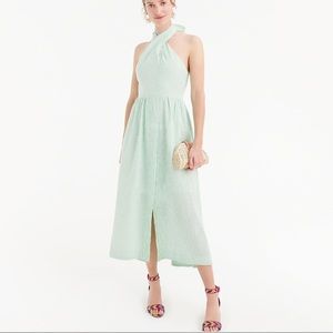 J Crew Seersucker Halter Top Dress